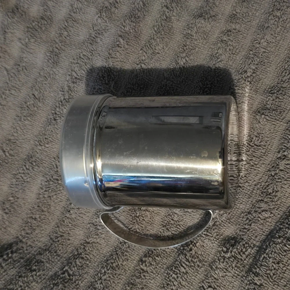 Kitchen 10oz Powdered Sugar Shaker Silver Industrial Stainless Steel Dredger